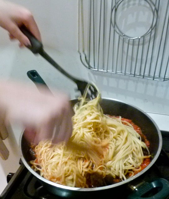 Toss pasta