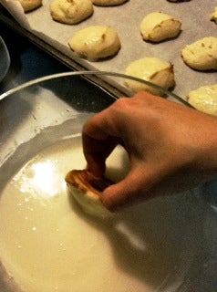 frosting the cookies