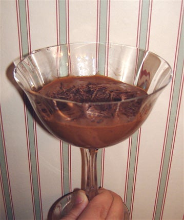 Mousse in a glass
