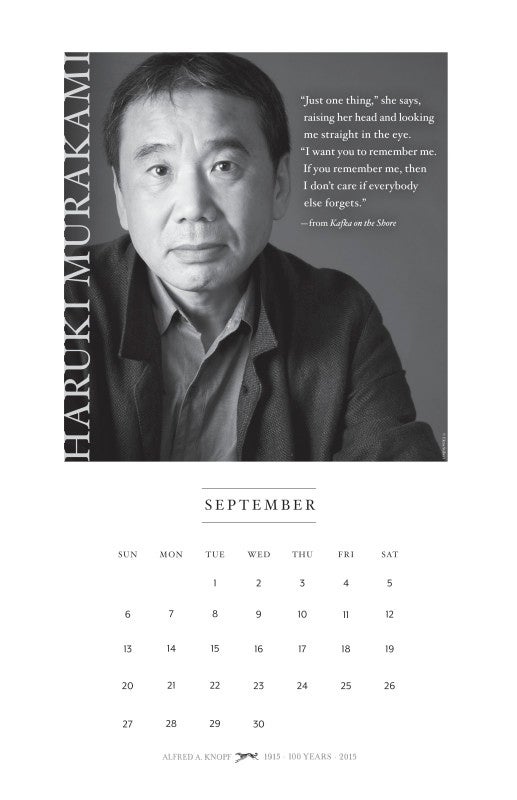 Knopf 100 September Calendar